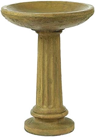 Collanade Birdbath- 26" Tall x 19" Dia- Brushed Moss