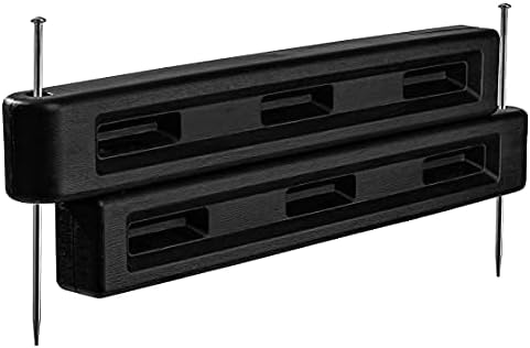 Playsafer Playground Edging Border -12" High Plastic Interlocking Timber for Playgrounds, and Play-Areas - Black - 52" L X 4" W X 12" H (1 Pack)