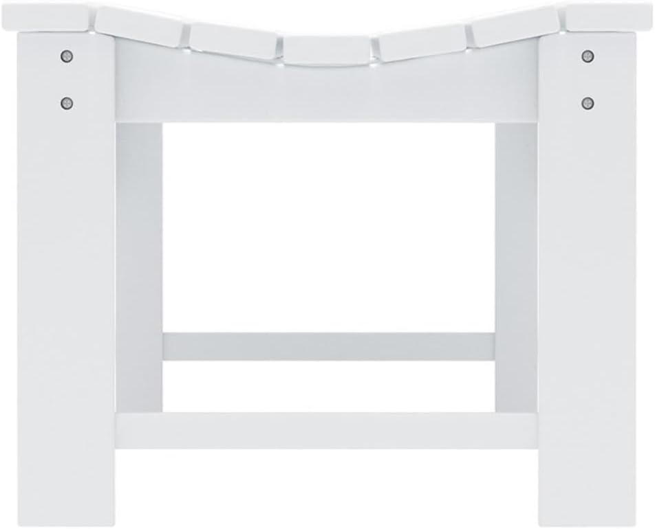 Outdoor Benches Weatherproof, All Weather Resistant Park Bench Poly Lumber Backless Garden Bench Seat for Entryway Front Porch, White