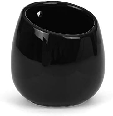 Milltown Merchants Succulent Planters - Wall Vases - White Ceramic Mounted Pots - Succulent Pots, Hanging Vases for Living Wall (1 Pack/Modern/Black)