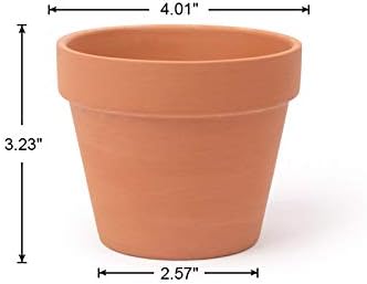 [26 Pack] 4" Planter Nursery Pots Terracotta Pot Clay Pots Clay Ceramic Pottery Cactus Flower Pots Succulent Nursery Pots Garden Terra Cotta Pots with Drainage Hole (4")