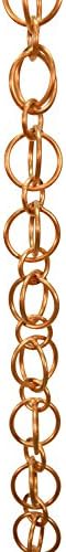 Nutshell Stores Double Loops Rain Chain - Copper - 13 Feet