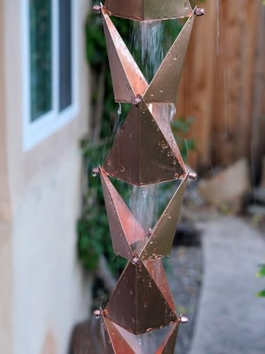 Nutshell Stores Origami Rain Chain - Copper - 10 Feet