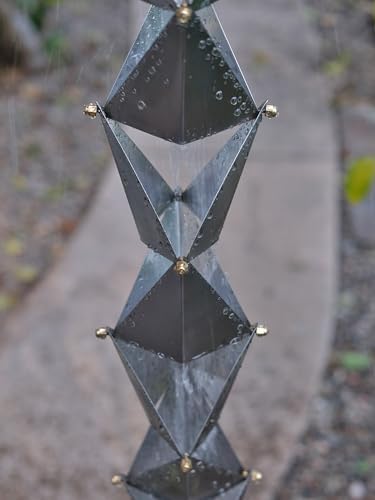 Nutshell Stores Origami Rain Chain - Stainless Steel - 12 Feet