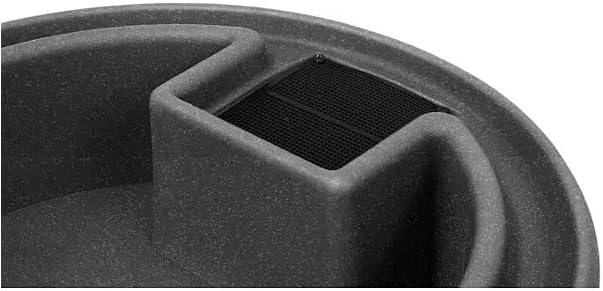 Impressions Downton Rain Barrel, 50 Gallon Capacity, Brick Pattern, with Brass Spigots (Dark Granite)