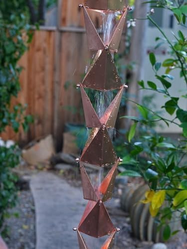 Nutshell Stores Origami Rain Chain - Copper - 19 Feet