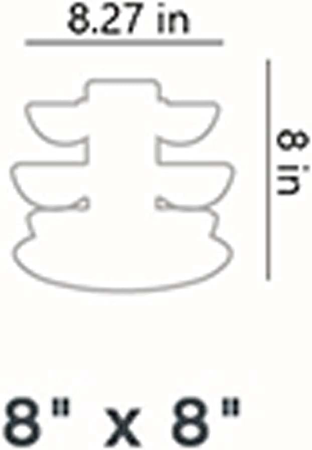 The HC Companies 8 Inch Round Stacking Decorative Indoor Pixie Succulent Flower Planter Pot with 3 Planting Levels, Artisan Taupe