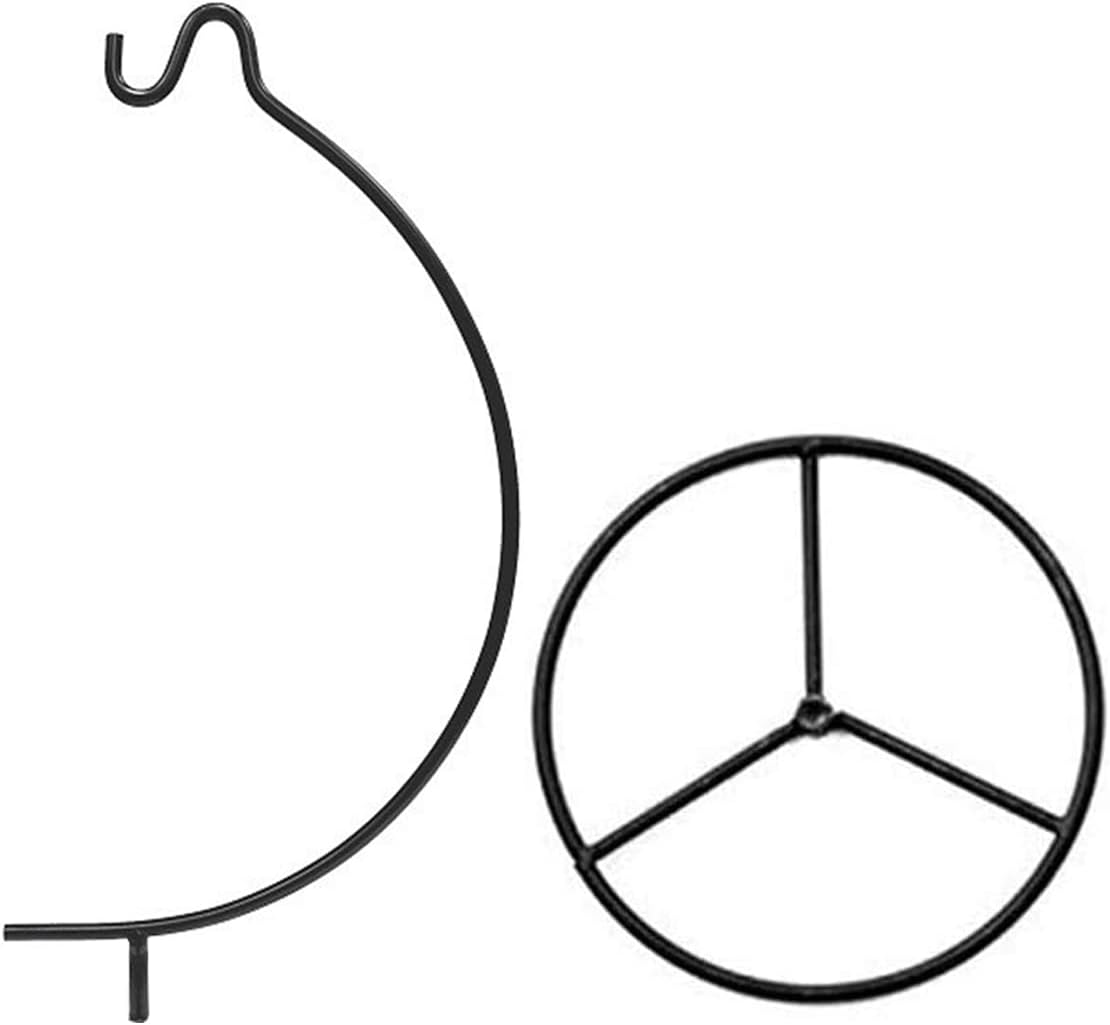 Ornament Display Stand Air Plant Stand Iron Hanging Stand Flower Pot Stand Rack Holder for Hanging Glass Globe Witch Ball Terrarium Christmas Ornament and Home Wedding Decoration (Moon shape2)