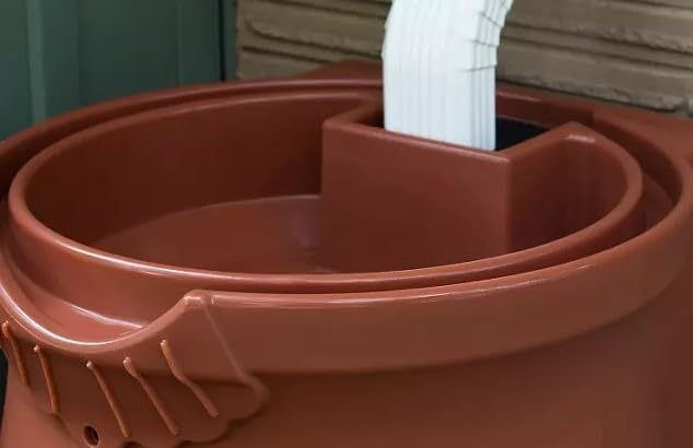 Rain Wizard Decorative Rain Barrel, 50 Gallon, with Brass Spigots (Terracotta)