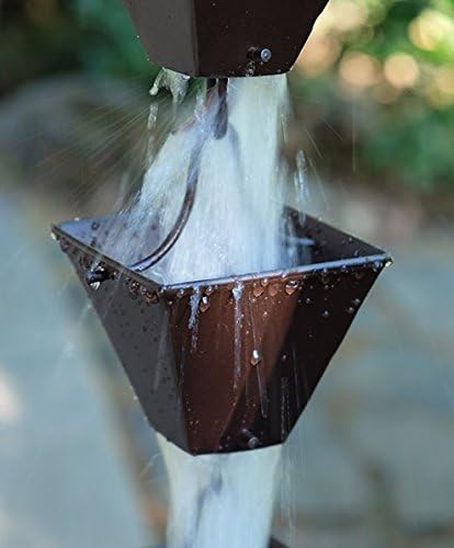 Nutshell Stores Medium Square Cups Rain Chain - Bronze - 10 Feet