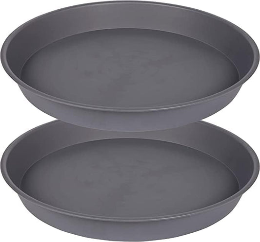 Plant Saucer, 2 Pack Largee Plant Saucer 18 19 inch (19", Cement Gray)