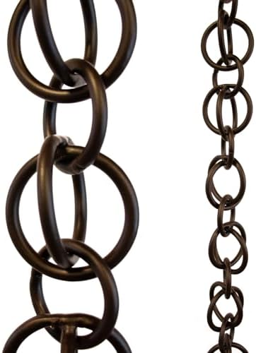 Nutshell Stores Double Loops Rain Chain - Bronze - 10 Feet