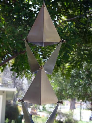 Nutshell Stores Origami Rain Chain - Stainless Steel - 8 Feet