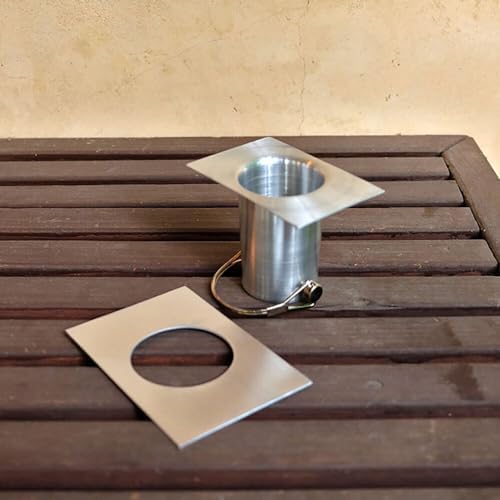 Nutshell Stores Medium Square Cups Rain Chain - Aluminum - 20 Feet