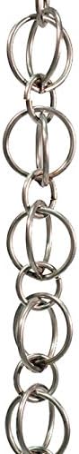 Nutshell Stores Double Loops Rain Chain - Stainless Steel - 8 Feet
