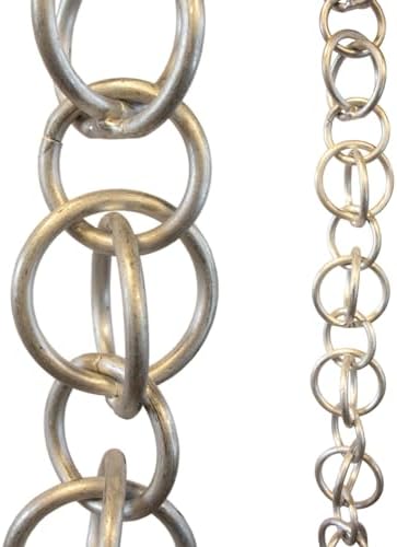 Nutshell Stores Double Loops Rain Chain - Aluminum - 9 Feet