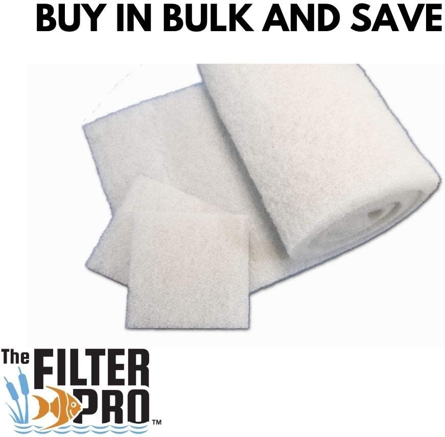 Beige Coarse Filter Media, 2" Thick, 24" x 56" Roll, Perfect for Aquariums, Ponds or Water Gardens, Made in USA