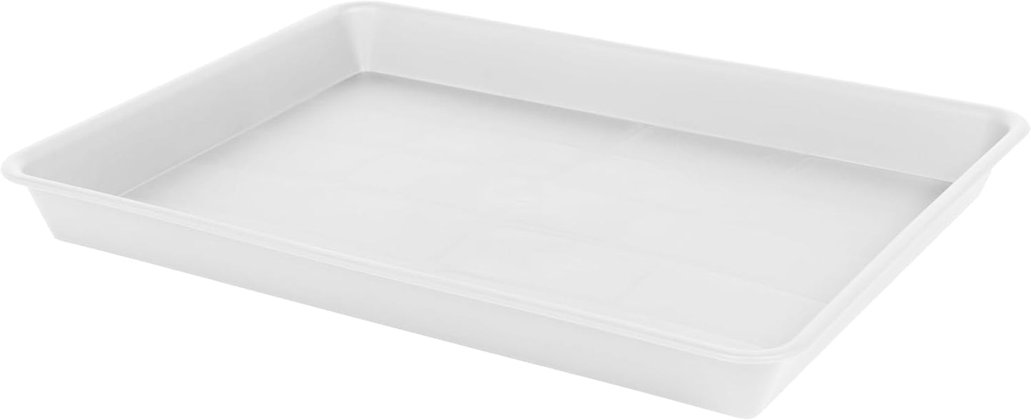 Plant Saucer Growing Tray, Seed Starter Tray Rectangular, Heavy Sturdy Plastic Plant Saucers Drainage Trays, Plant Drip Trays for Pots, Seed Starter Growing Tray (11 x 9 inch, 1 Pack)