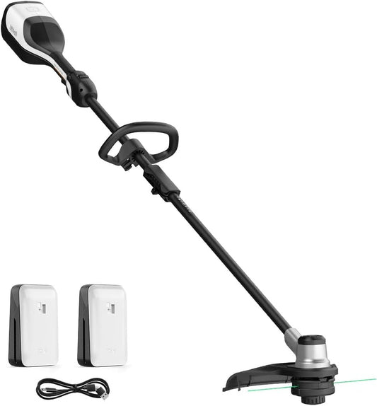 Litheli 2x20V 14" Brushless Cordless String Trimmer, Battery Powered Weed Eater, U20 Series Grass Trimmer with 2.5Ah Battery, Dual Line Bump Feed for Lawn Trimming, Lawn Care