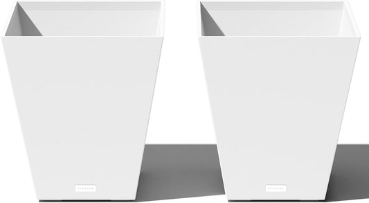 Veradek Pure Series Nobleton Plastic Planter - Large Pots for Indoor or Outdoor Porch/Patio | Durable All-Weather Use with Drainage Holes | Modern Planter Décor for Flowers, Shrubs, Trees