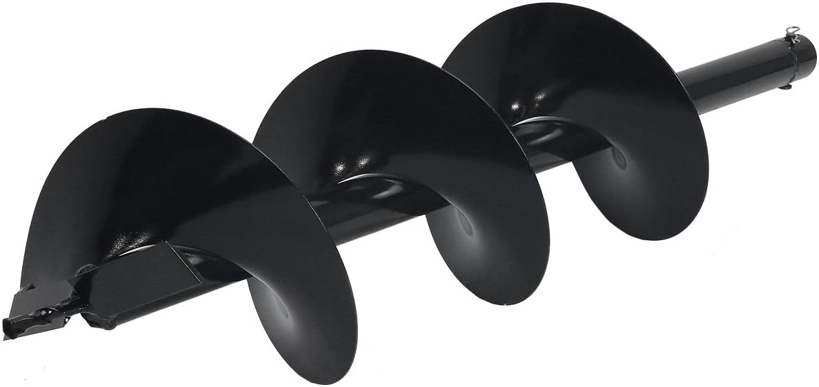 XtremepowerUS 8" Replacement Auger Bit for Post Holes Digger Hole Maker Planting Drill 3/4" Shaft Size Plant Fence Hole Digger Gardening DIY Projects