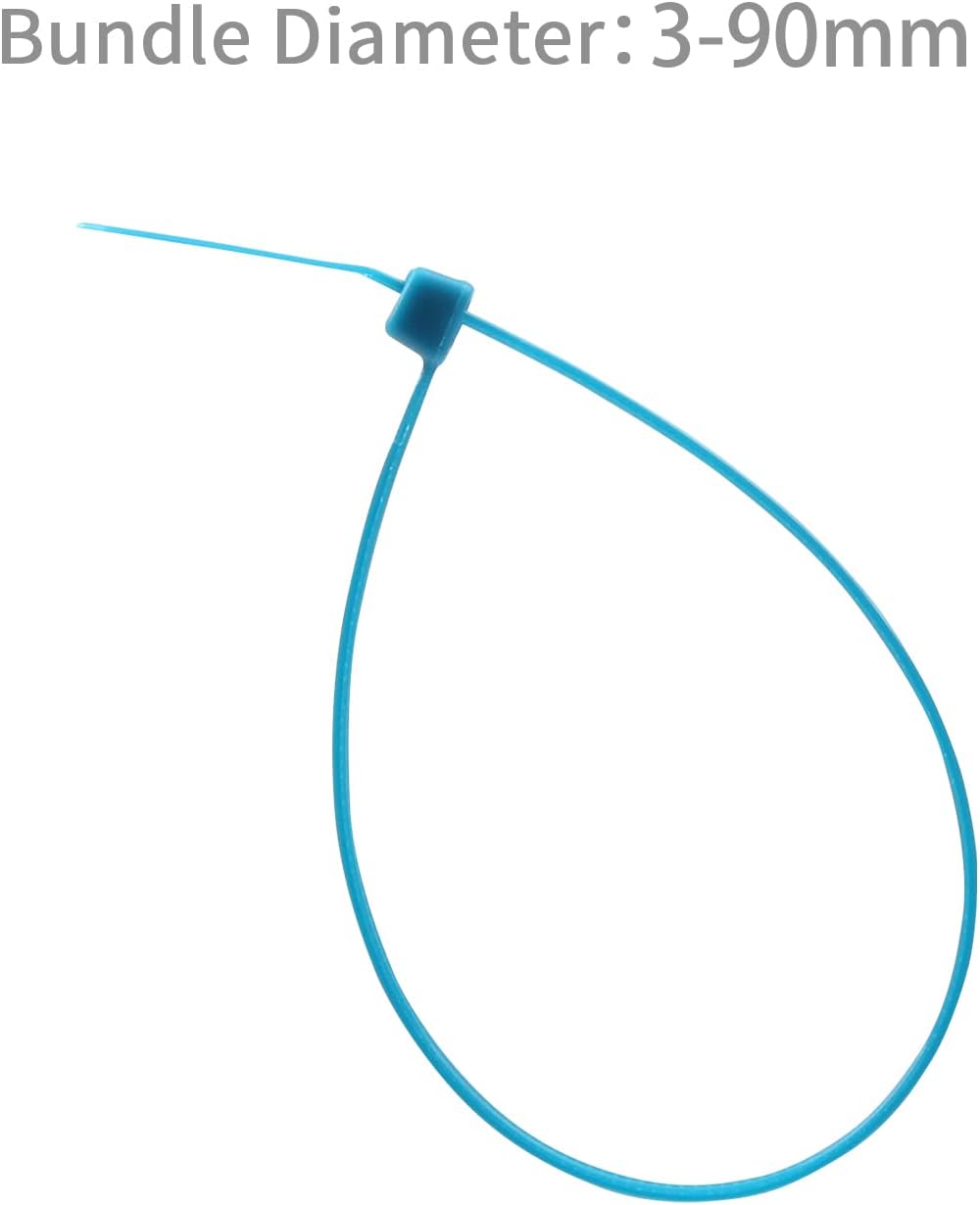 XINGO 100PCS Cable Zip Ties Heavy Duty, Premium Nylon Plastic Wire Ties with 50 Pounds Tensile Strength, Self-Locking Black Nylon Zip Ties for Indoor and Outdoor (14 inch, Blue)