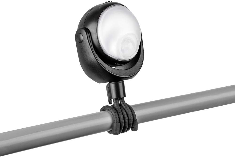 Limitless Innovations Lumenology Portable LED Motion Sensor Light Provides 148 Lumens with a 13 ft Detectable Range and Flexible Tripod Base with Magnetic Option – Indoor/Outdoor (Black)