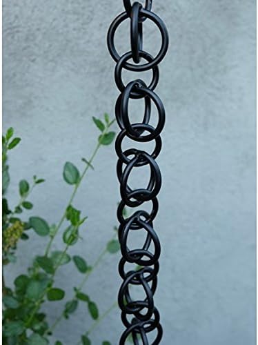 Nutshell Stores Double Loops Rain Chain - Black - 10 Feet