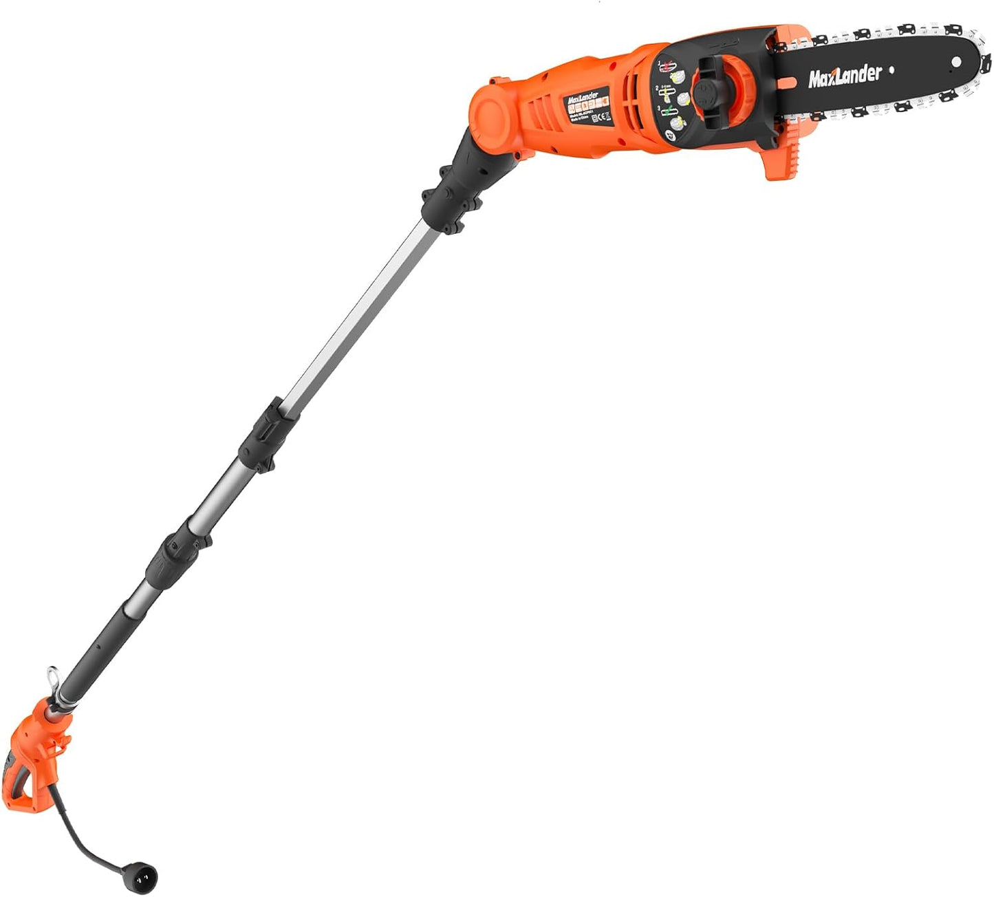 MAXLANDER 8-Inch Electric Pole Saw Corded - 6 Amp Pole Saws for Tree Trimming, 15-Feet MAX Reach Pole Saw, 31ft/s Cutting Speed - Easy Tree Trimming & Tool-Free Setup