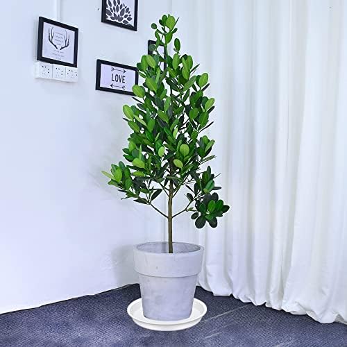 4 Pack of 16 inch Plant Saucer White, Bird Bath Bowls, Heavy Duty Plastic Plant Saucer Round White