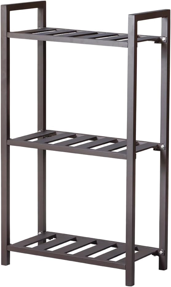 Plant Stand for Versatile Decor - Indoor/Outdoor Aluminum Stand with 300 LBS Strength, Sized L17.7 x W11.8 x H38.5 inch - Perfect for Patios, Gardens, Living Rooms