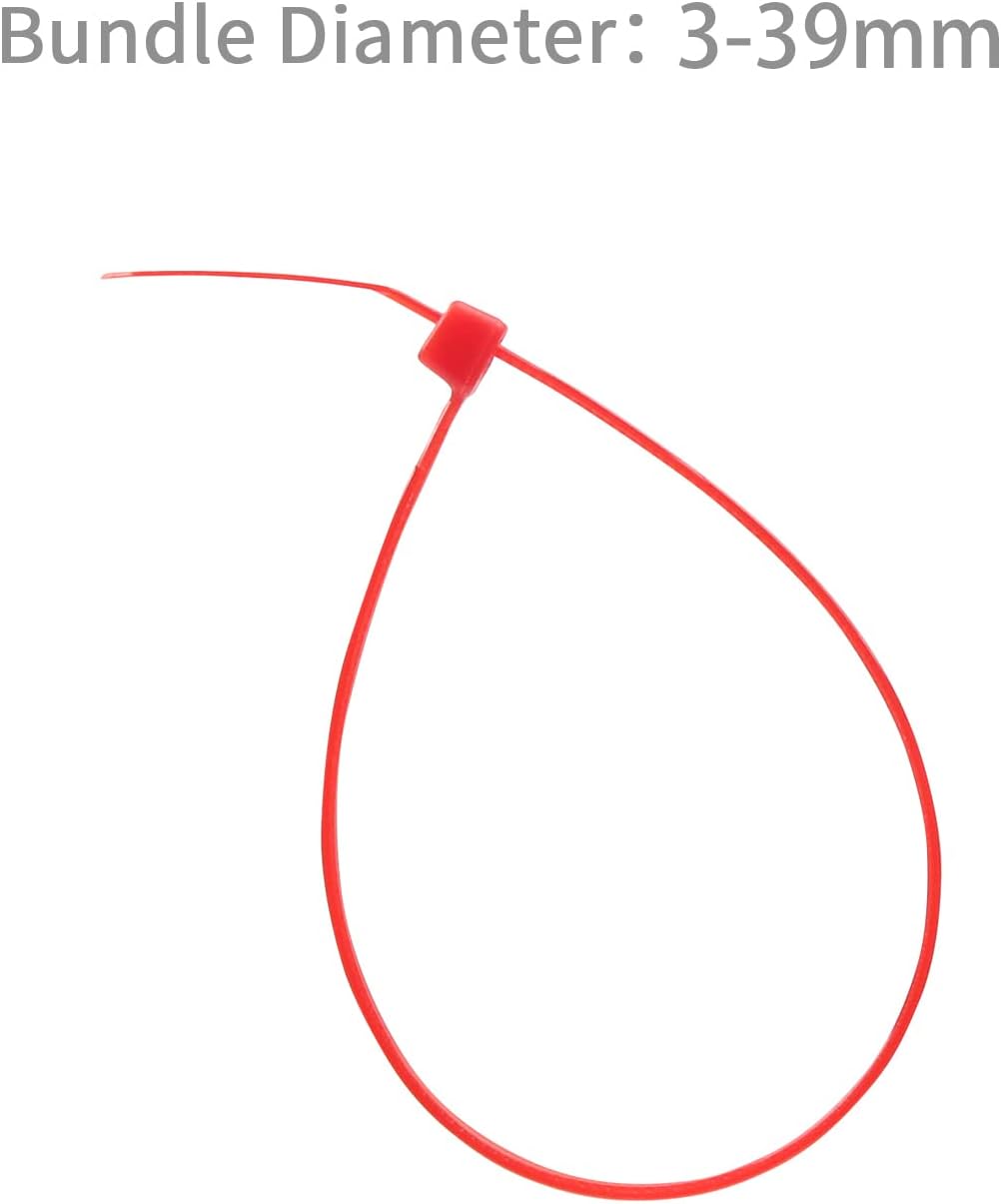 XINGO 100PCS Heavy Duty Cable Zip Ties, 6 Inch, Red, Self-Locking, Sturdy Nylon, 50 Pounds Tensile Strength