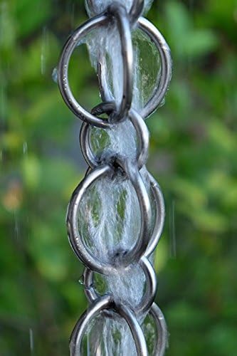 Nutshell Stores Double Loops Rain Chain - Stainless Steel - 11 Feet