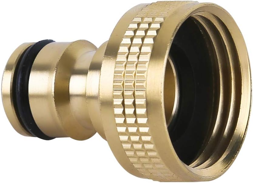 Garden Hose Quick Connector Water Hose Qucik Connect Garden Hose Connectors Brass Hose connectors Water Quick Connect Fittings 3/4" Inch GHT Solid Brass 6 Sets(6pcs Male Coupling 6pcs Female Nipple)