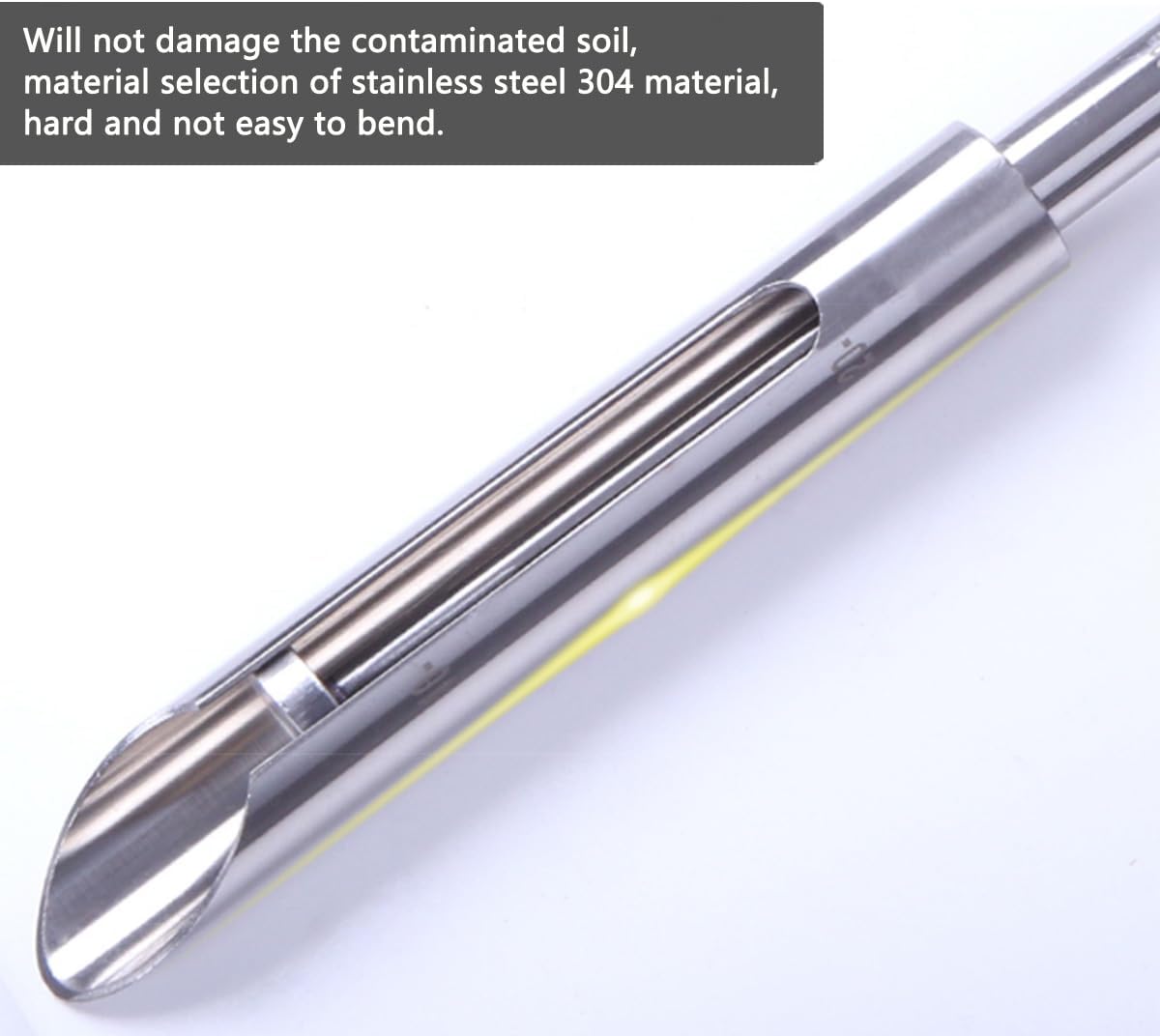 INTBUYING 40’’ Soil Sampler Probe Soil Test Probe with 8’’Sample Ejector and Foot Pedal &Rubber Handle Stainless Steel 2in Dia for Soil Sampling Lawn Garden Farm