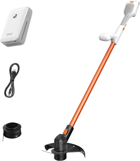 Litheli Cordless Weed Wacker 10 Inch, U20 Handy+ 20V String Trimmer & Weed Eater with 2.0Ah Battery, Grass Trimmer Tools for Garden, Yard and Farm