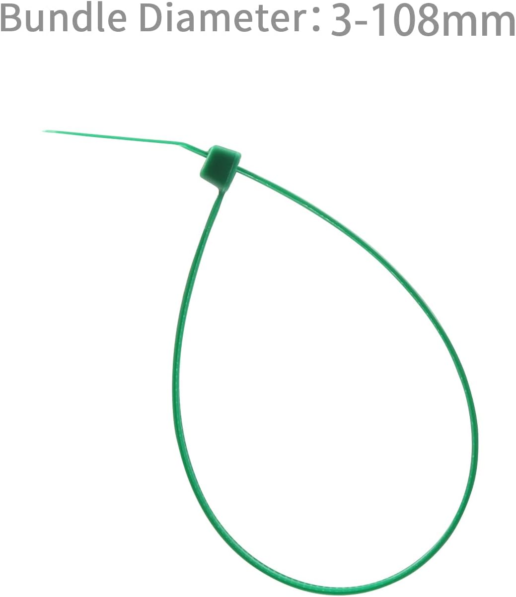 XINGO 100PCS Cable Zip Ties Heavy Duty, Premium Nylon Plastic Wire Ties with 50 Pounds Tensile Strength, Self-Locking Black Nylon Zip Ties for Indoor and Outdoor (16 inch, Green)