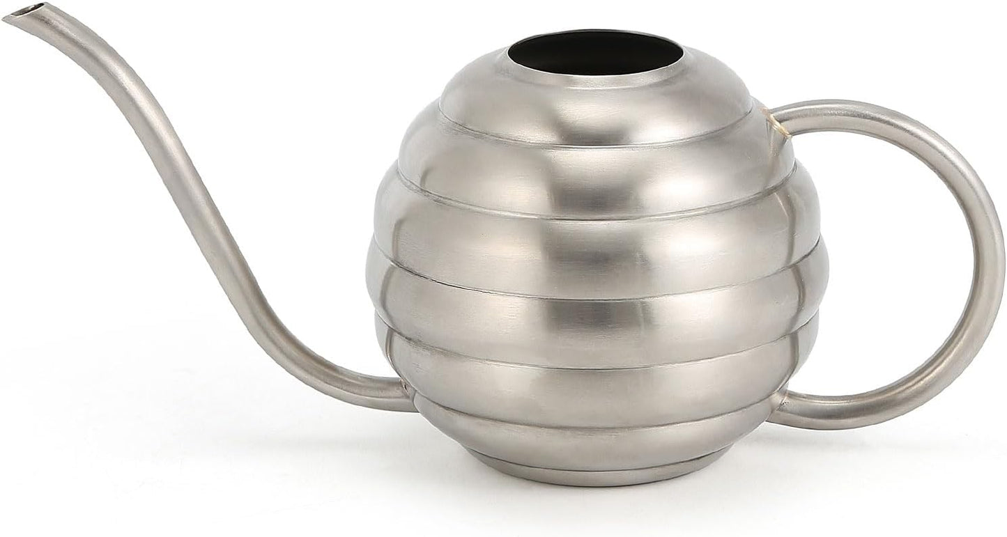 Plant Watering Bottle, 400ml/14oz, Retro Style Watering Can, Matte, Frosted (Silver)