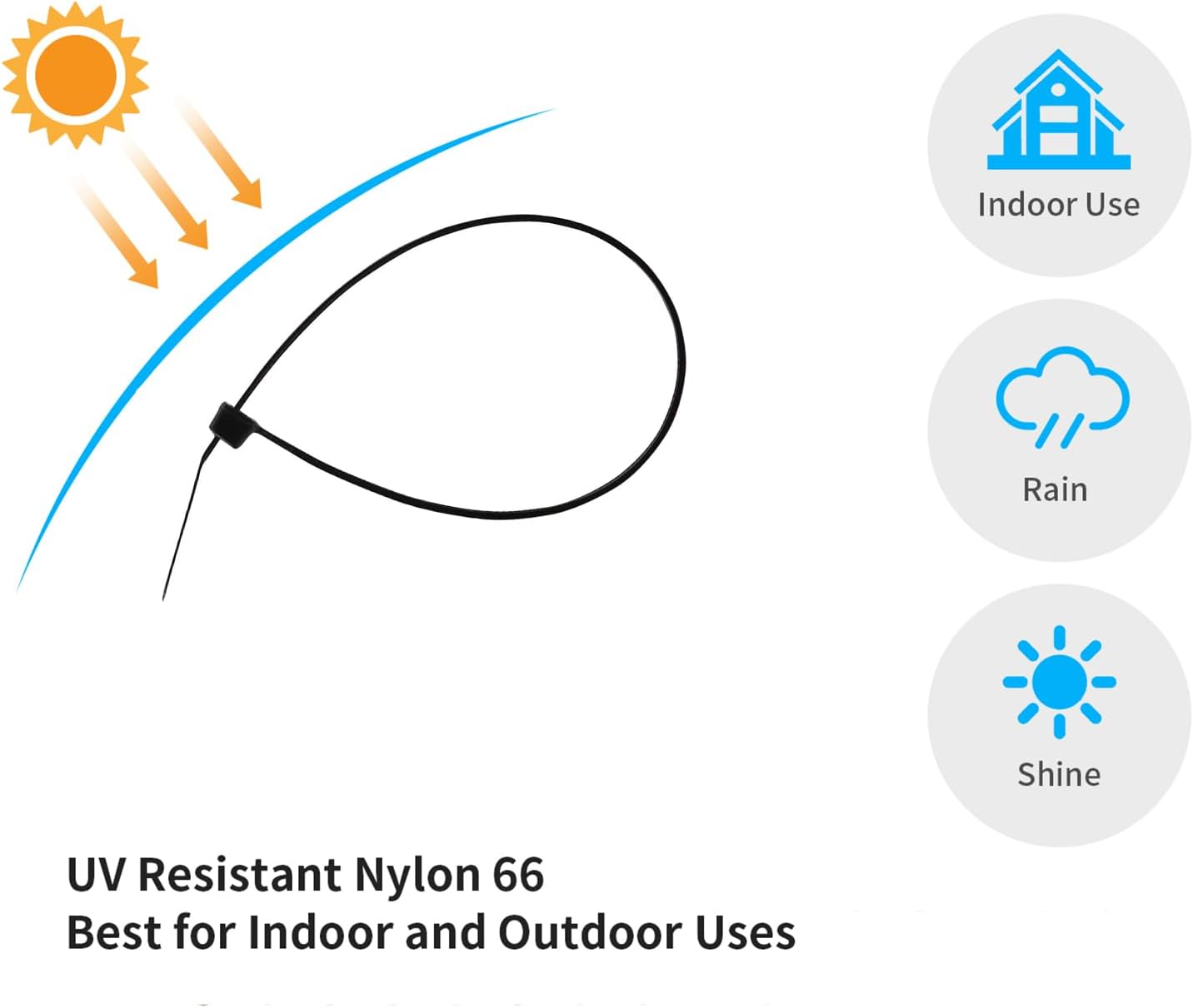 14 Inch Zip Ties Purple 1000 PCS, 40 Lbs- Heavy Duty Tensile Strength, Nylon PA66 UV Resistant Cable Ties for Indoor and Outdoor Use - Ideal for object bundling and fastening