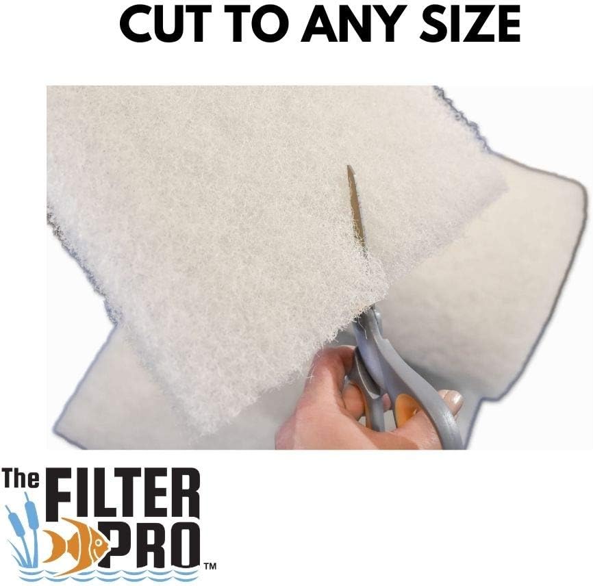 Beige Coarse Filter Media, 2" Thick, 12" x 12" Pads, 5 Pack, Perfect for Aquariums, Ponds or Water Gardens, Made in USA