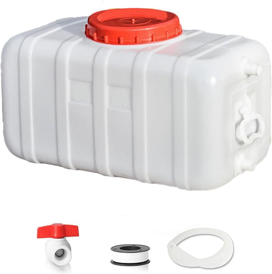 Plastic Water Storage Carrier with Tap 25L/35L/50L/80L/110L/200L Water Tank Dispenser Emergency Water Container for Camping Caravan Hiking Outdoor(Size:29Gal/110L)