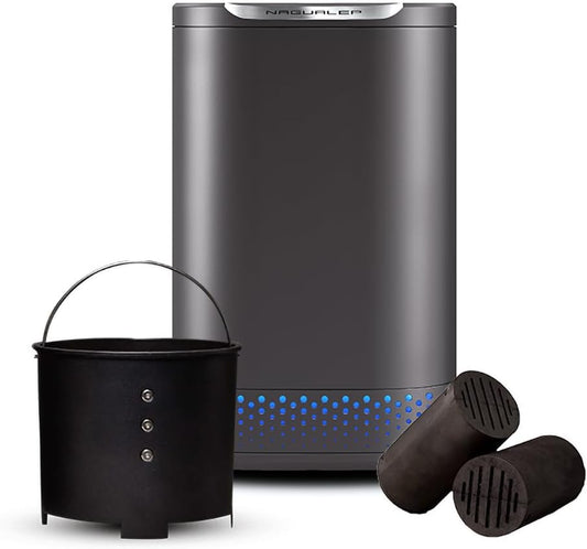 Nagual Electric Kitchen Composter, Indoor Mill Grinder Food Recycler Bin, 0.66gal/Odorless/Low Noise/Auto-Stop, Countertop Disposer Turn Food Waste into Fertilizer