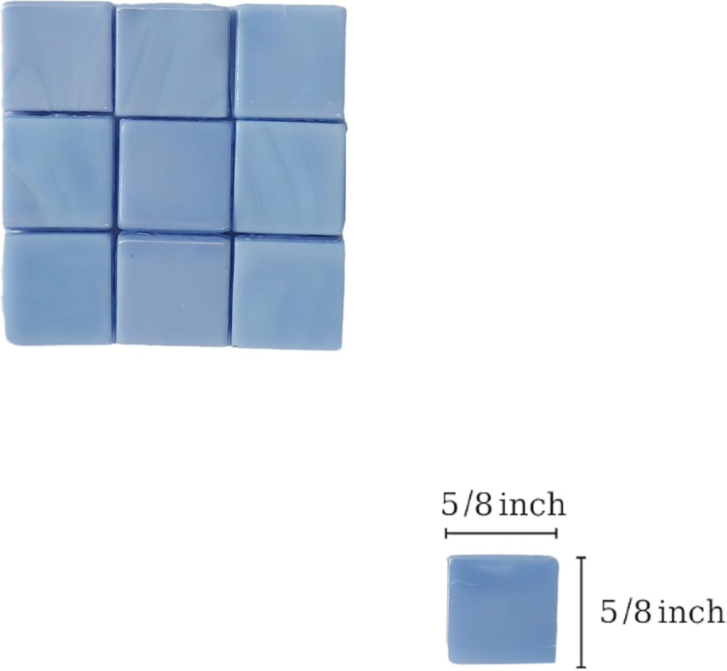 SMEIINIK 500g/1.1lb Bulk Iridescent Color Mosaic Tiles for Crafts,Square Glass Mosaic Pieces for Mosaic Works,Mosaic Making Supplies for DIY,Mosaic Materials (AJ18-28)