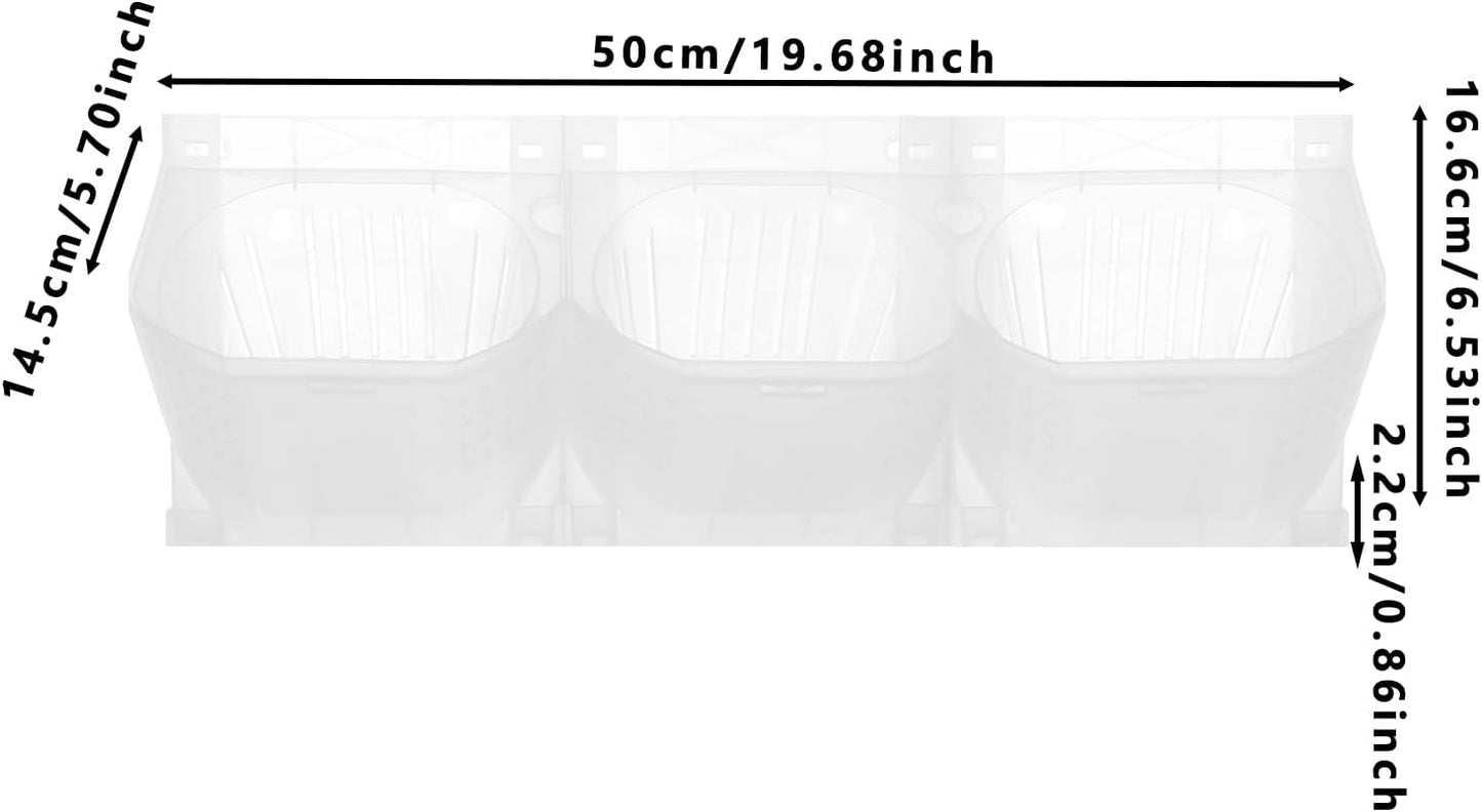 Vertical Wall Planter, Stackable Wall-Mounted Planter Indoor Outdoor w/36 Plastic Pots Living Wall Garden w/36 Non-Woven Fabrics Vegetable Hanging Pocket Holder Flowerpot (White)