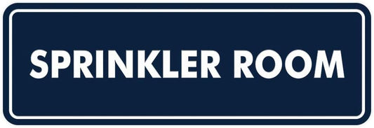 Signs ByLITA Standard Sprinkler Room Sign (Navy Blue/White) - Large