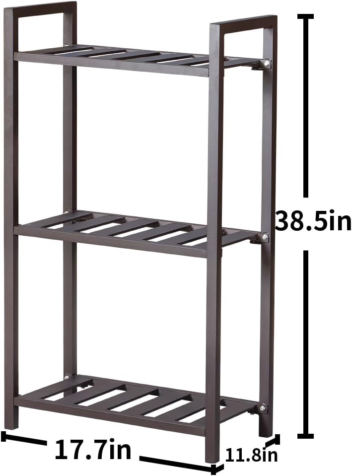 Plant Stand for Versatile Decor - Indoor/Outdoor Aluminum Stand with 300 LBS Strength, Sized L17.7 x W11.8 x H38.5 inch - Perfect for Patios, Gardens, Living Rooms