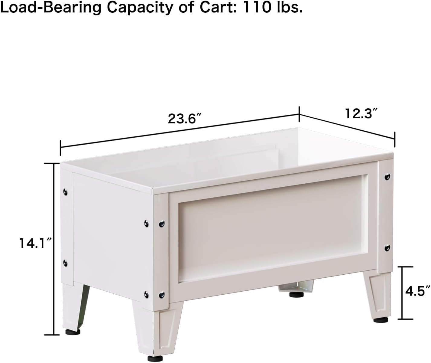 Raised Garden Bed with Low Profile Design Metal Planter Box for Growing Fresh Herbs Vegetables Flowers Succulents&Other Plants for Outdoor Backyard Patio Deck Balcony White