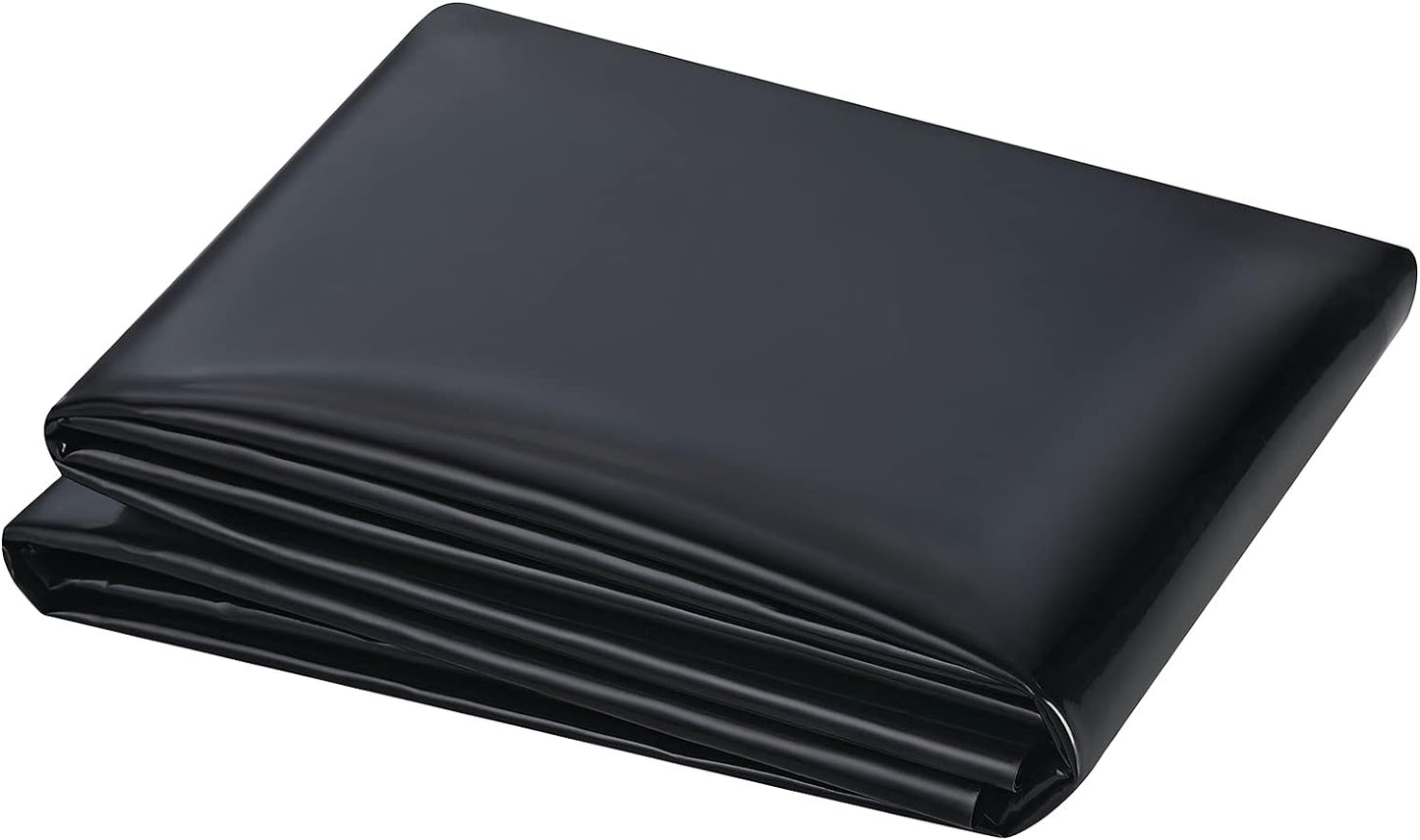 Small Pond Liner, 4 x 7 Feet 20 Mil Pond Liners for Outdoor Ponds, Black Pond HDPE Liner for Waterfall, Fish Ponds, Garden Fountain