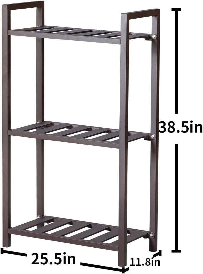 Plant Stand for Versatile Decor - Indoor/Outdoor Aluminum Stand with 300 LBS Strength, Sized L25.5 x W11.8 x H38.5 inch - Perfect for Patios, Gardens, Living Rooms