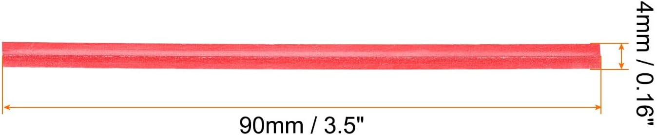 HARFINGTON 1000pcs Bag Twist Ties 3.5" Reusable Kraft Paper Twist Ties Wire Cable Ties for Party Bread Candy Cake, Red